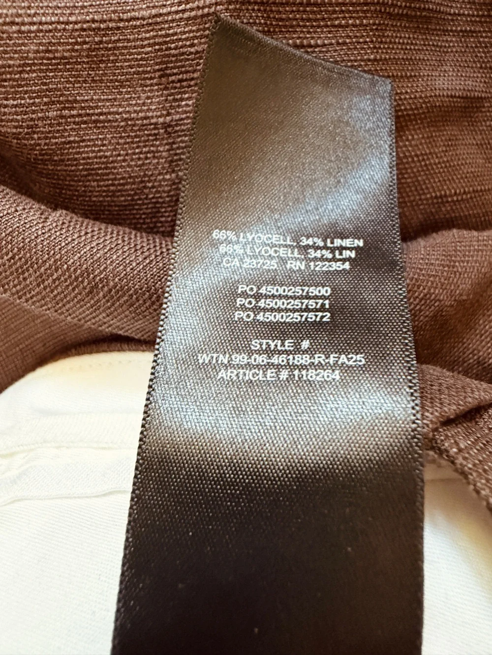 Aritzia The Effortless Pant Cruise Linen Brown